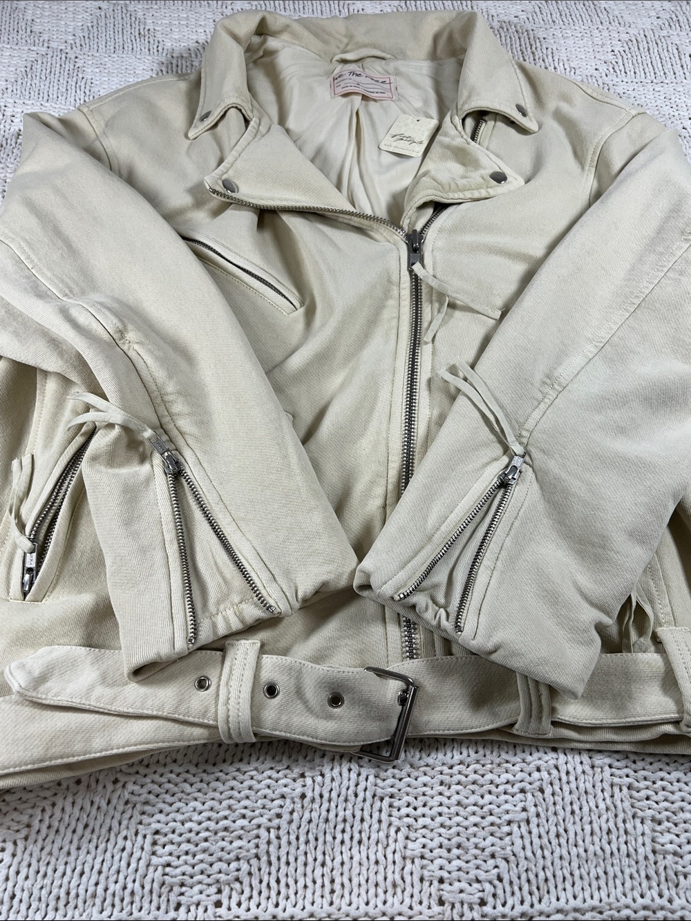 Free People We The Free Rebel Rebel Knit Moto Jacket - Picture 3 of 11